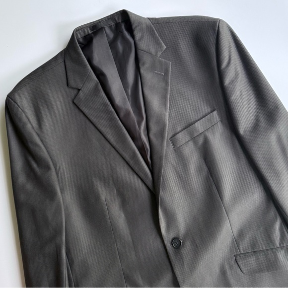 Kenneth Cole New York Two Button Micro-Houndstooth Check 44L Sportcoat - Picture 3 of 16